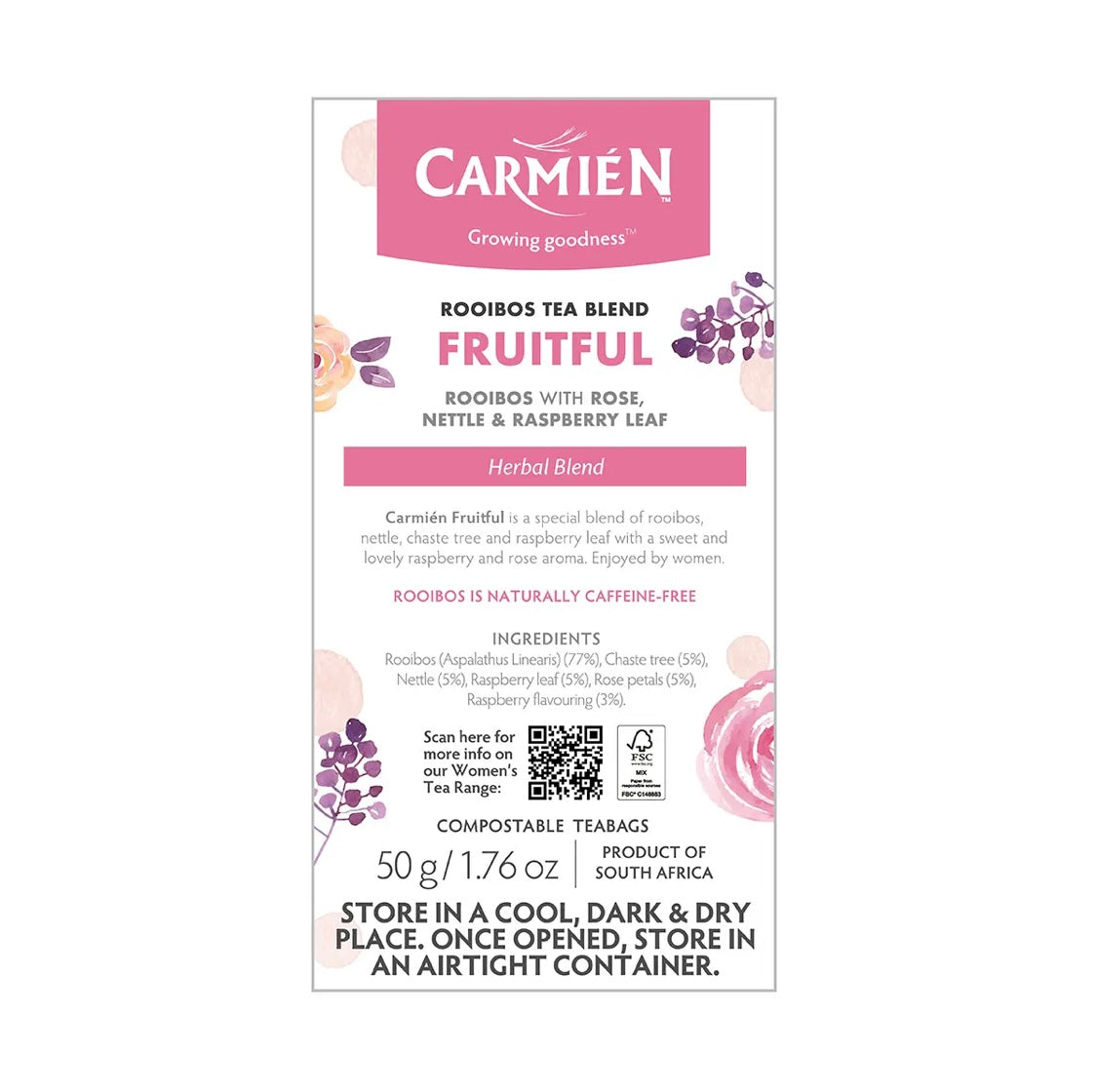 Carmién Fruitful with Raspberry Leaf 20s